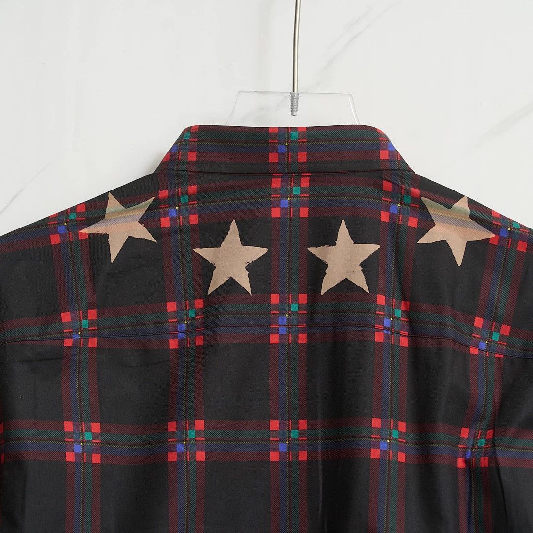 Givenchy Givenchy Men's Star Plaid Jacquard Shirt Size US M / EU 48-50 / 2 - 5 Thumbnail