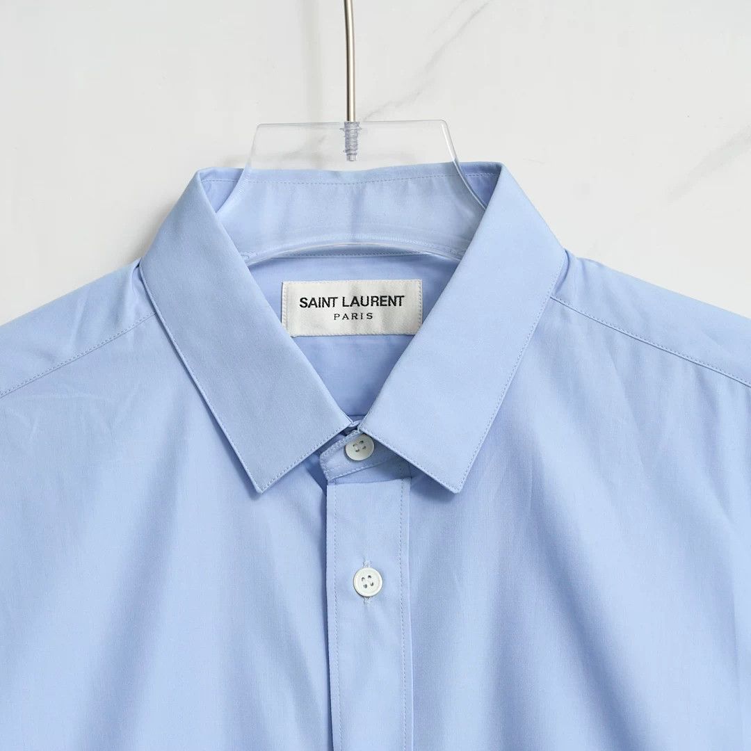 Saint Laurent Paris Saint Laurent Men's Simple Long-Sleeve Shirt Size US M / EU 48-50 / 2 - 2 Thumbnail
