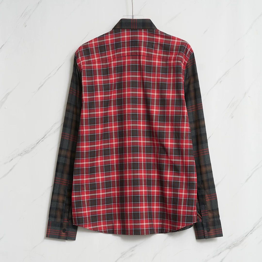 Givenchy Givenchy Men's Plaid Patchwork Shirt Size US M / EU 48-50 / 2 - 4 Thumbnail