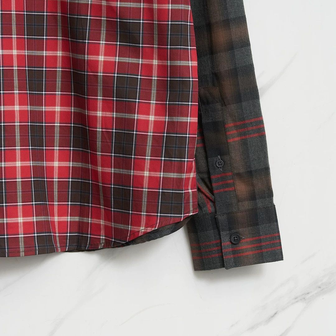 Givenchy Givenchy Men's Plaid Patchwork Shirt Size US M / EU 48-50 / 2 - 5 Thumbnail