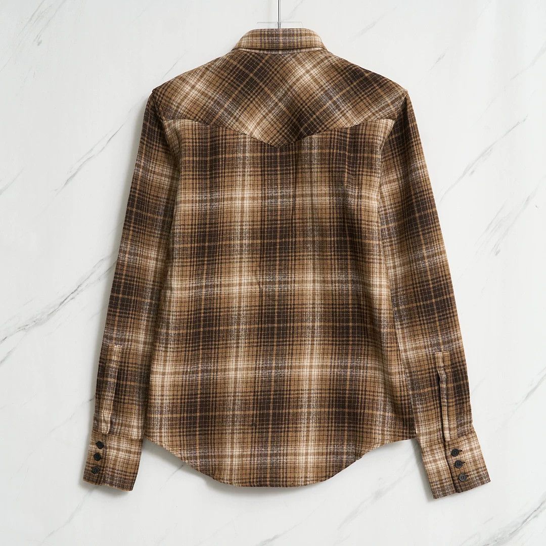 Saint Laurent Paris Saint Laurent Men's Plaid Long-Sleeve Shirt Size US M / EU 48-50 / 2 - 5 Thumbnail