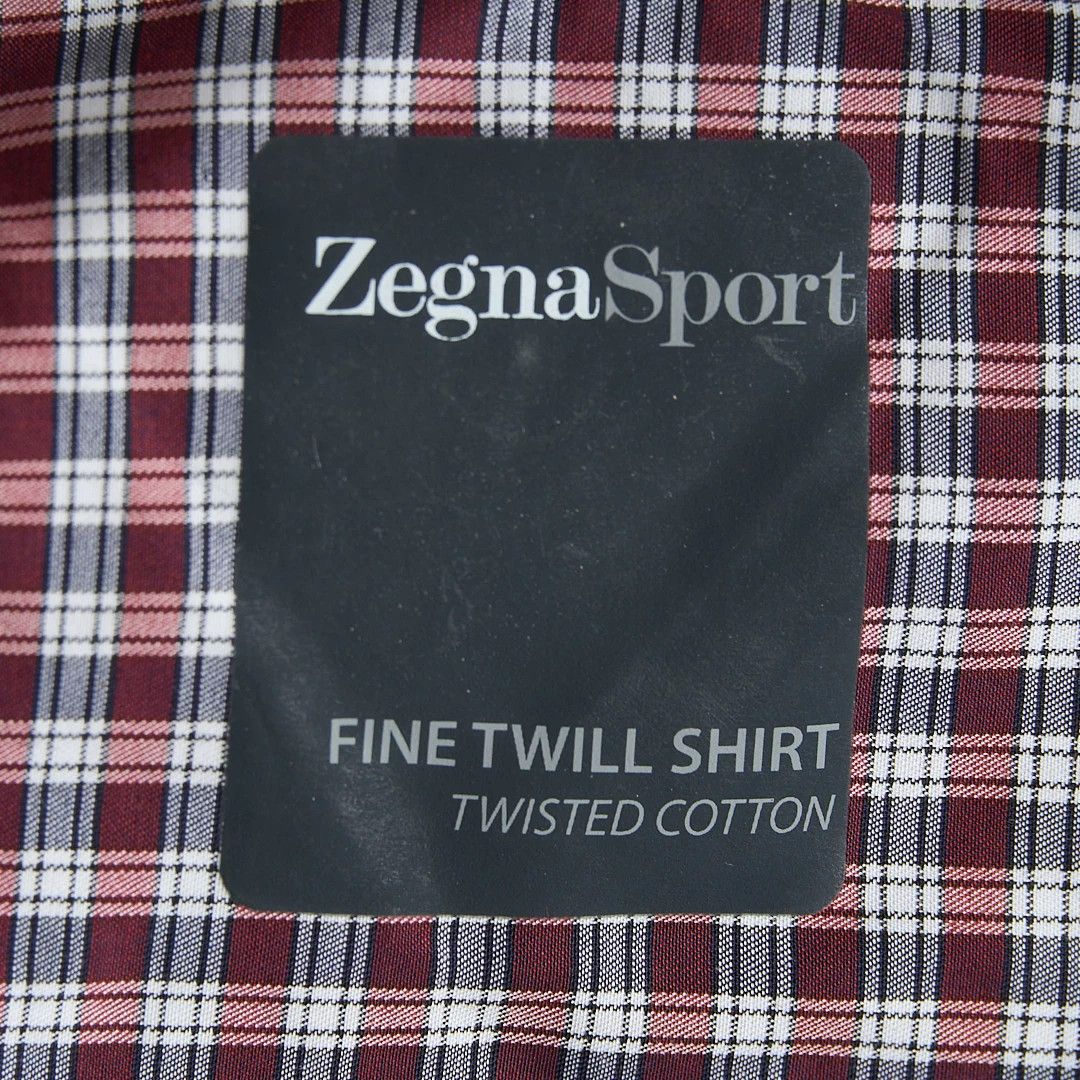 Ermenegildo Zegna Authentic ZEGNA Men's Logo Plaid Shirt Size US M / EU 48-50 / 2 - 7 Thumbnail