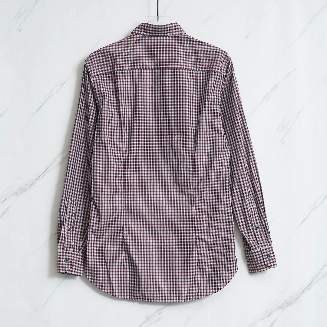 Ermenegildo Zegna Authentic ZEGNA Men's Logo Plaid Shirt Size US M / EU 48-50 / 2 - 5 Thumbnail