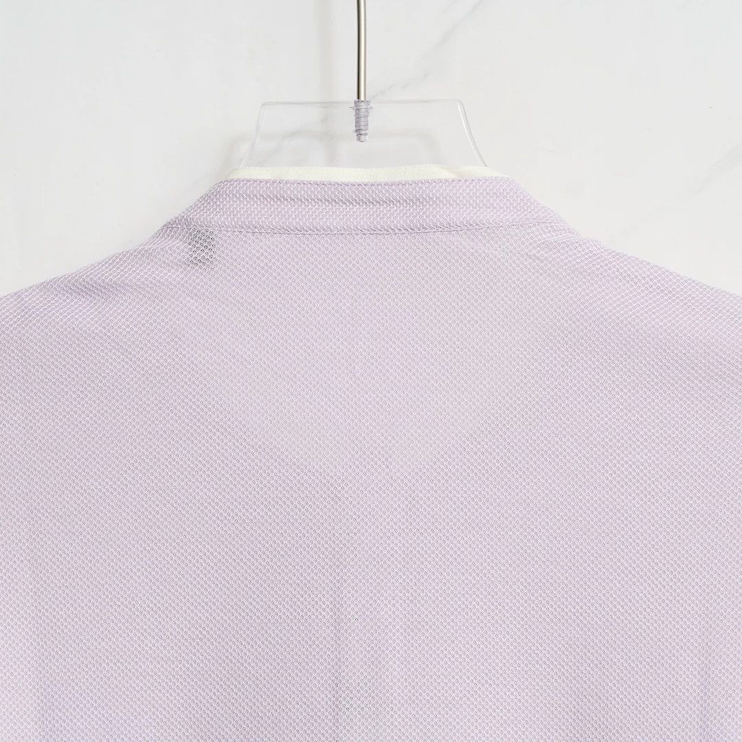 Ermenegildo Zegna Ermenegildo Zegna Men's Henley Textured Top Size US M / EU 48-50 / 2 - 6 Thumbnail