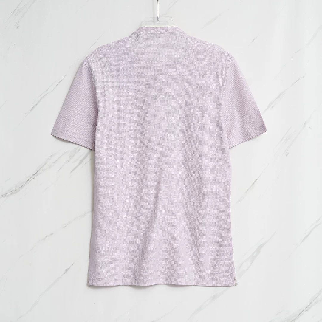 Ermenegildo Zegna Ermenegildo Zegna Men's Henley Textured Top Size US M / EU 48-50 / 2 - 5 Thumbnail