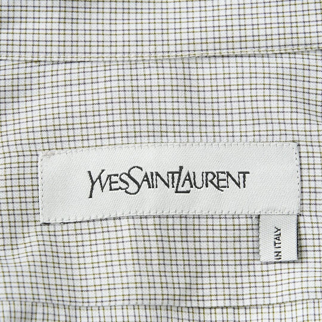 Saint Laurent Paris Saint Laurent Men's Logo Plaid Shirt Size US M / EU 48-50 / 2 - 6 Thumbnail