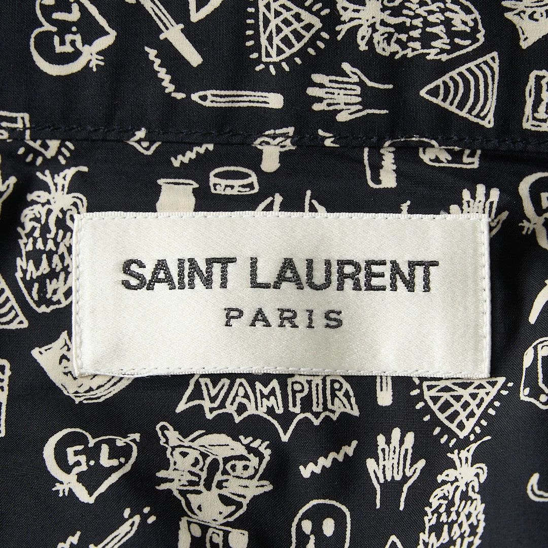 Saint Laurent Paris Saint Laurent Men's Patterned Print Shirt Size US M / EU 48-50 / 2 - 7 Thumbnail