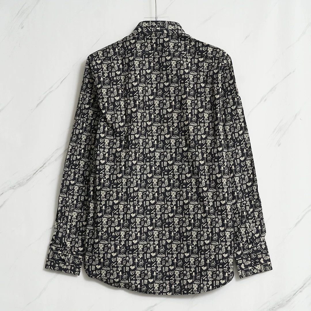 Saint Laurent Paris Saint Laurent Men's Patterned Print Shirt Size US M / EU 48-50 / 2 - 5 Thumbnail