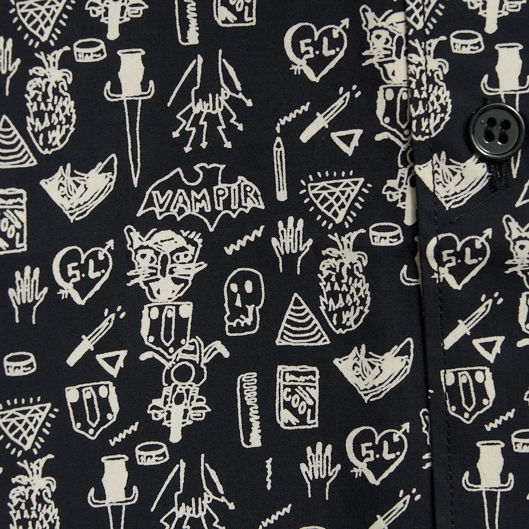 Saint Laurent Paris Saint Laurent Men's Patterned Print Shirt Size US M / EU 48-50 / 2 - 4 Thumbnail