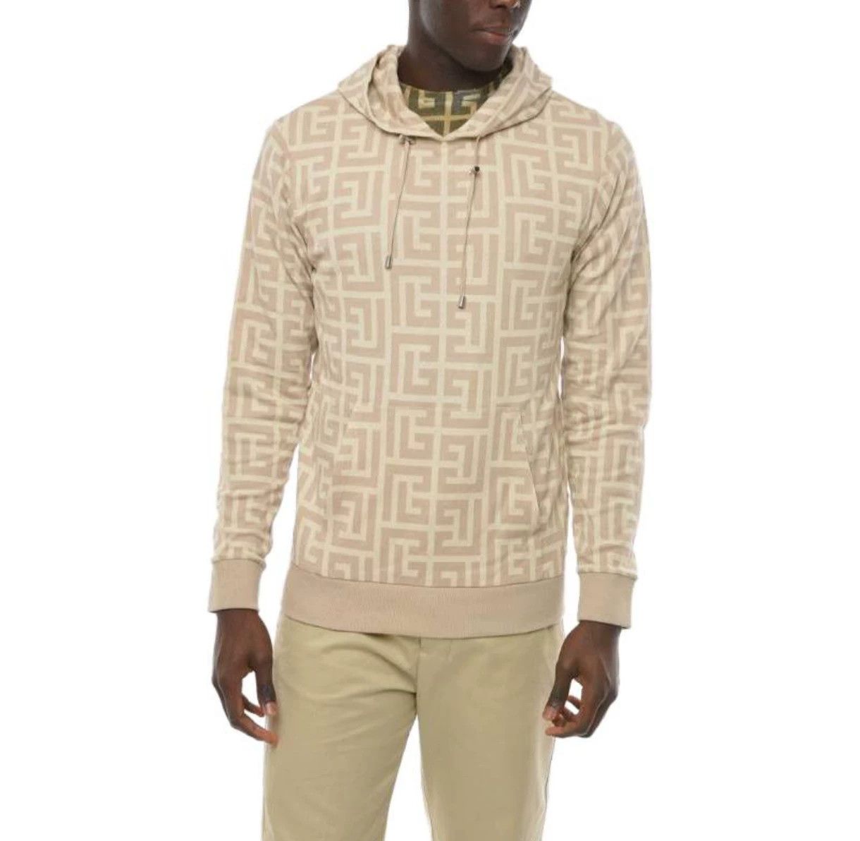 Balmain Balmain Men's Logo All-Over Print Hoodie Size US M / EU 48-50 / 2 - 9 Thumbnail