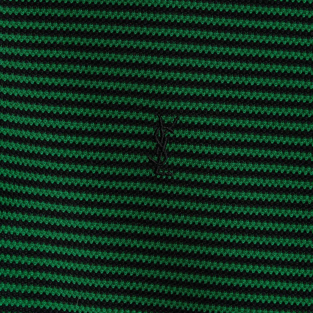 Saint Laurent Paris Saint Laurent Men's Embroidered Stripe Polo Size US M / EU 48-50 / 2 - 4 Thumbnail
