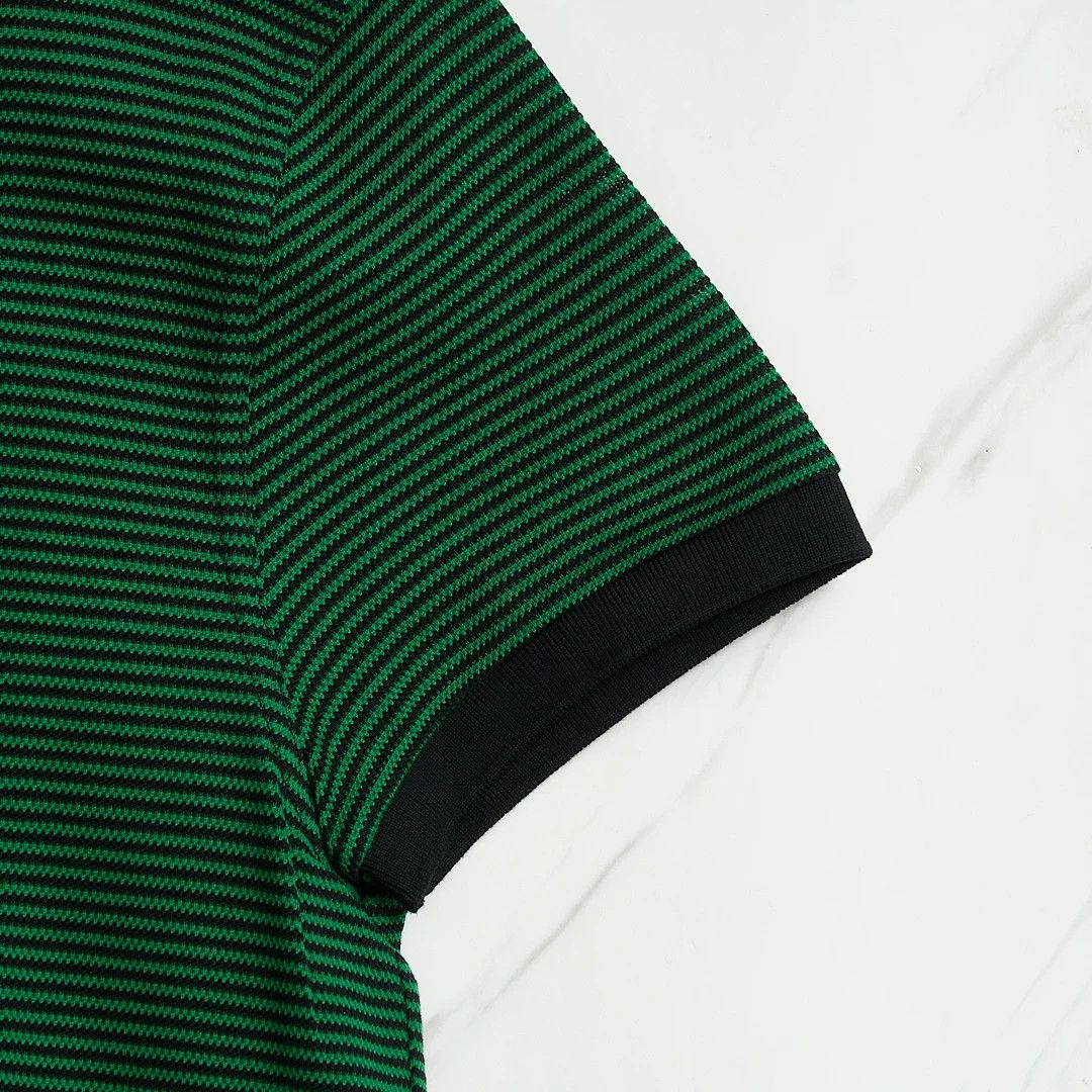 Saint Laurent Paris Saint Laurent Men's Embroidered Stripe Polo Size US M / EU 48-50 / 2 - 3 Thumbnail