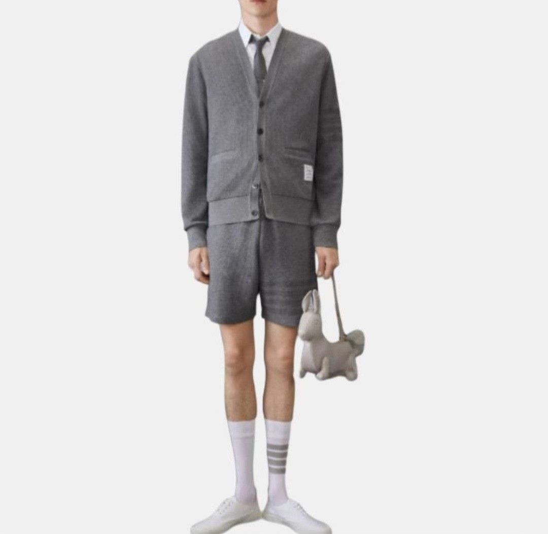 Thom Browne Thom Browne Men's Classic Stripe Knit Cardigan Size US L / EU 52-54 / 3 - 8 Thumbnail