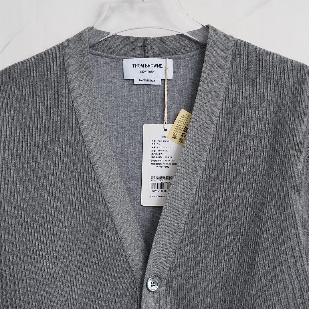 Thom Browne Thom Browne Men's Classic Stripe Knit Cardigan Size US L / EU 52-54 / 3 - 3 Thumbnail