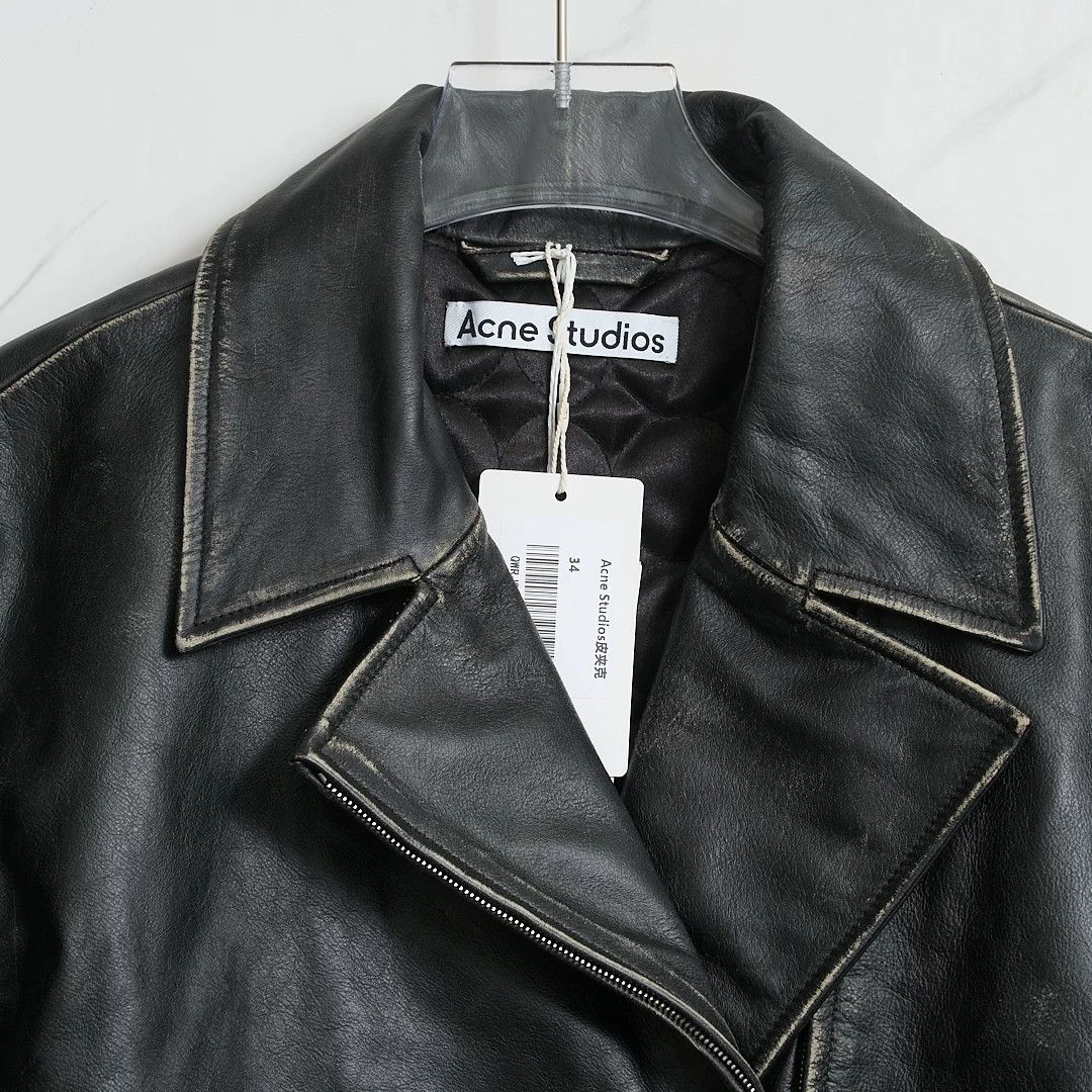 Acne Studios Acne Studios Distressed Leather Jacket Size US M / EU 48-50 / 2 - 2 Thumbnail