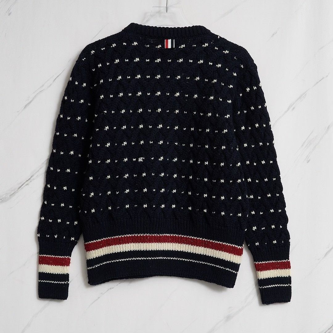 Thom Browne Thom Browne Unisex Navy Cable-Knit Sweater Size US M / EU 48-50 / 2 - 6 Thumbnail