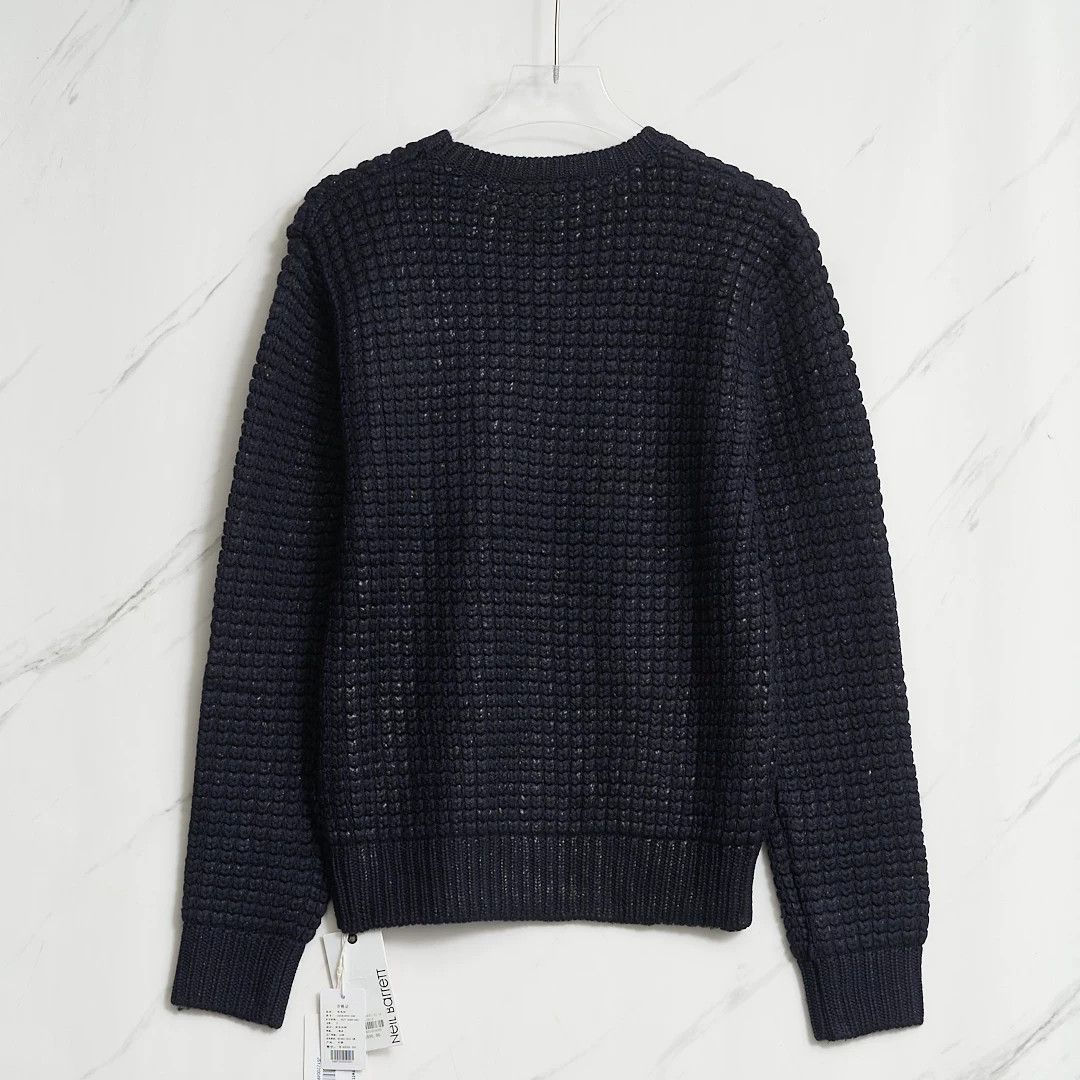 Neil Barrett Neil Barrett Men's Navy Cable Knit Sweater Size US M / EU 48-50 / 2 - 4 Thumbnail