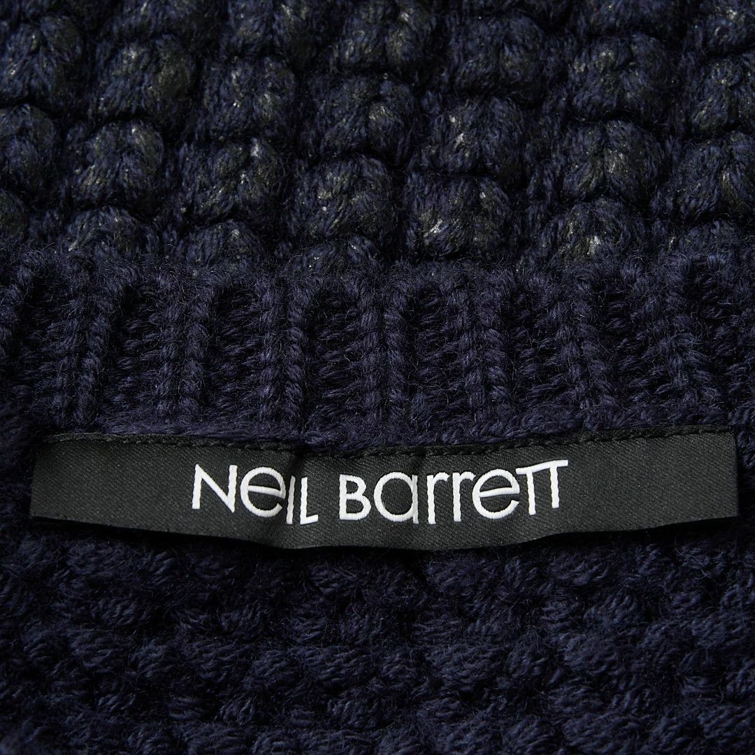 Neil Barrett Neil Barrett Men's Navy Cable Knit Sweater Size US M / EU 48-50 / 2 - 6 Thumbnail