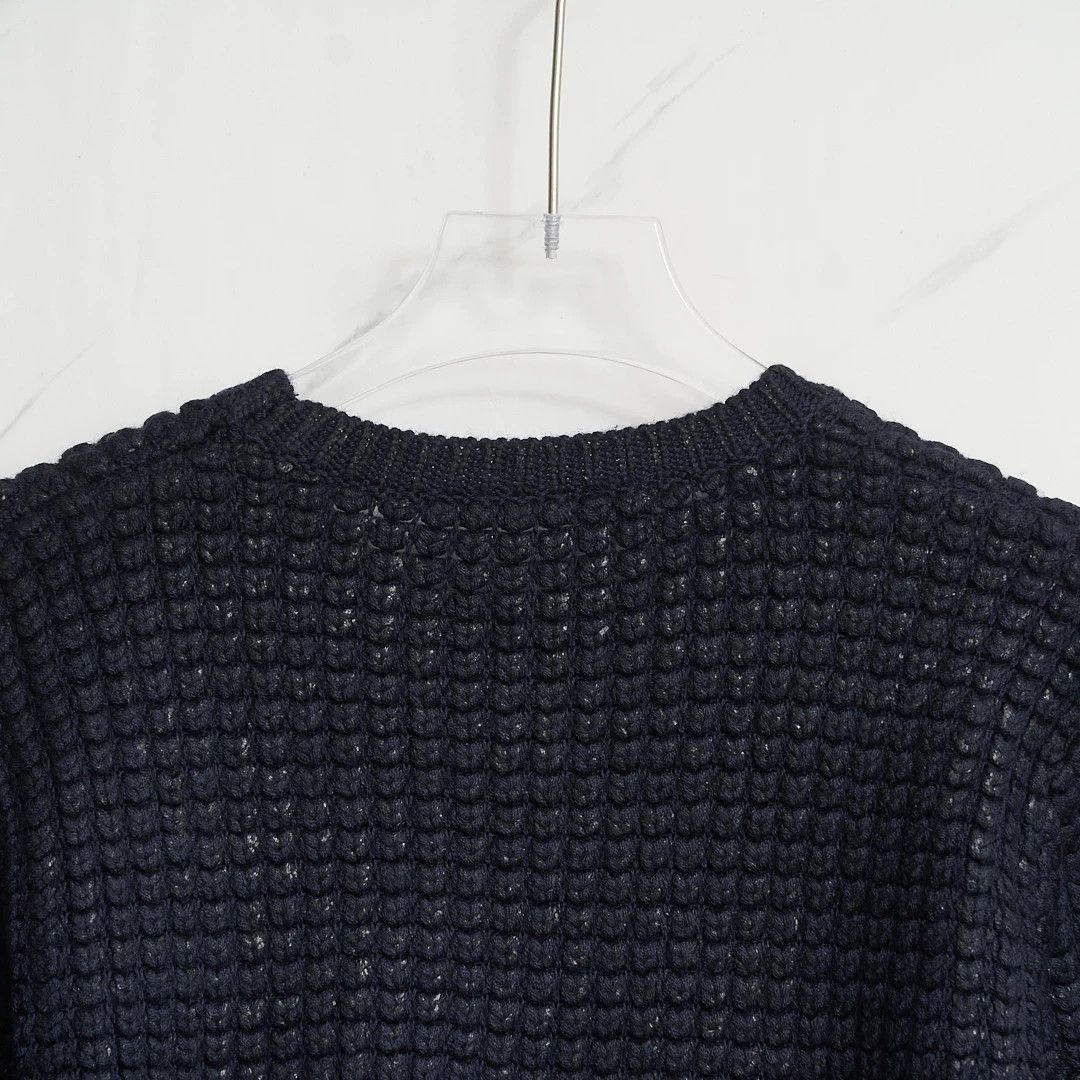 Neil Barrett Neil Barrett Men's Navy Cable Knit Sweater Size US M / EU 48-50 / 2 - 5 Thumbnail