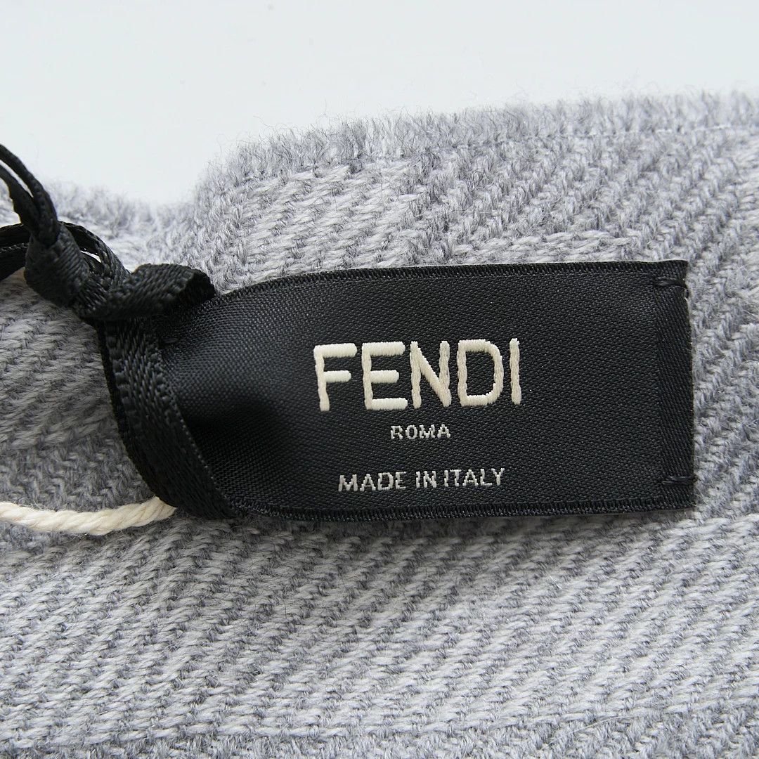 Fendi Fendi Men's Logo Wool Scarf Size ONE SIZE - 6 Thumbnail