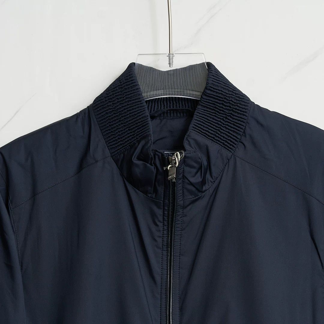 Ermenegildo Zegna ZEGNA Men's Navy Windproof Stand-Collar Jacket Size US M / EU 48-50 / 2 - 2 Thumbnail