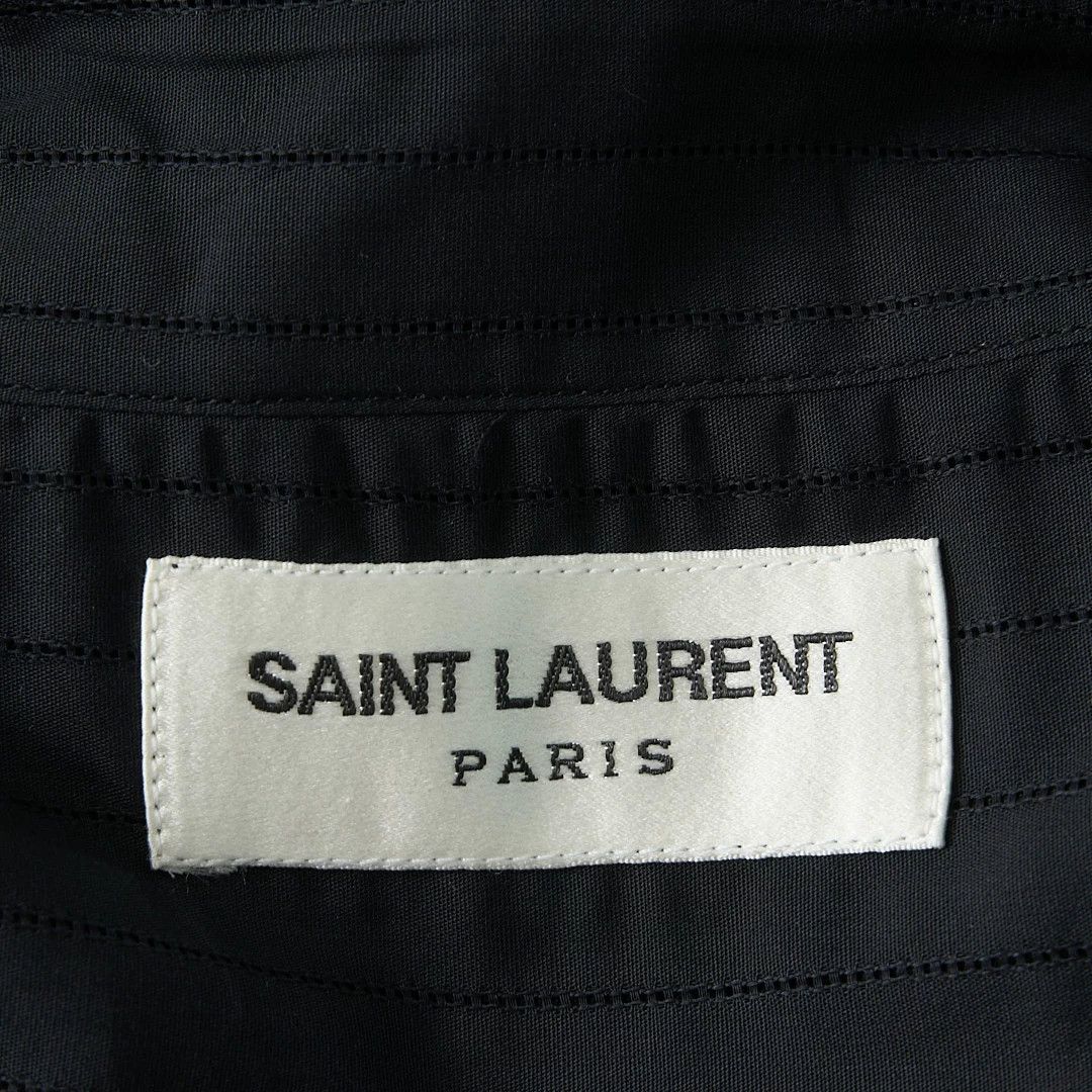 Saint Laurent Paris Saint Laurent Men's Crocheted Stripe Shirt Size US M / EU 48-50 / 2 - 6 Thumbnail