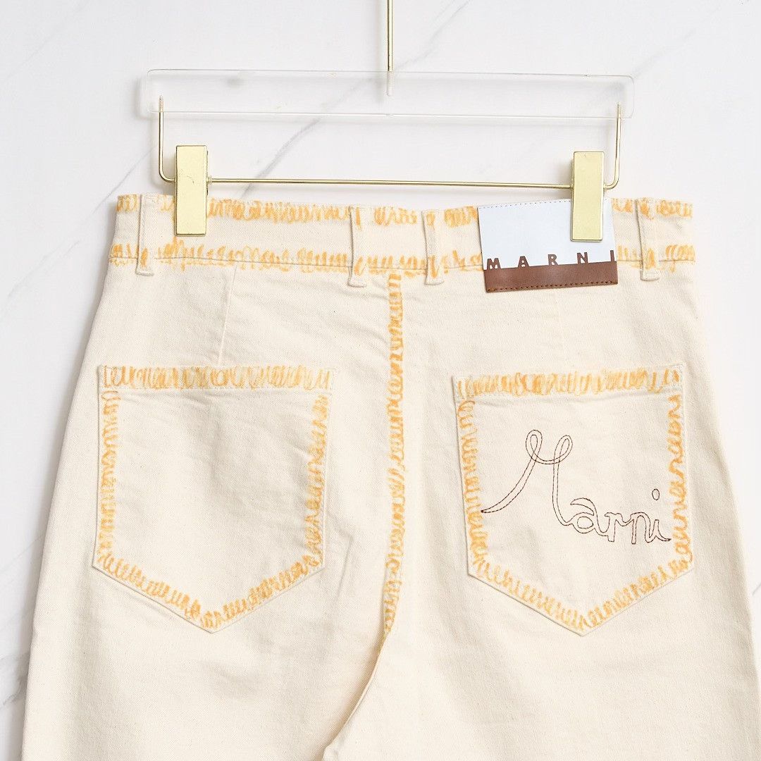 Marni MARNI Women's Outline Print Jeans Size 40" / US 18 - 5 Thumbnail