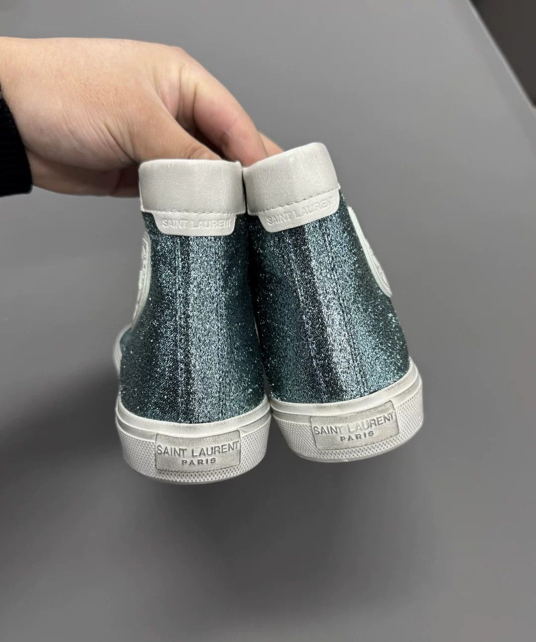 Saint Laurent Paris Saint Laurent Glitter High-Top Casual Shoes Size US 4 / IT 34 - 3 Thumbnail