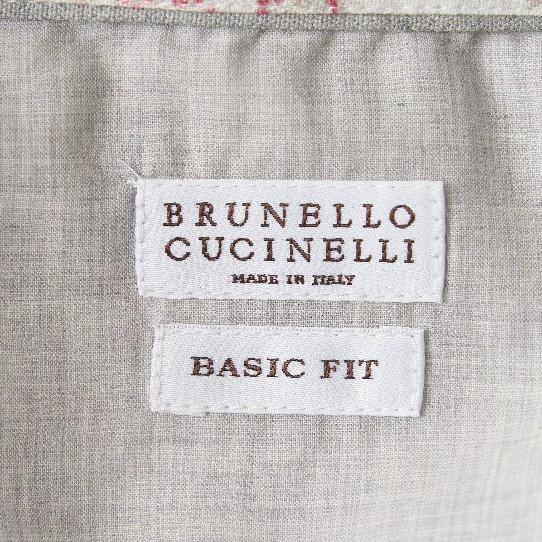 Brunello Cucinelli Brunello Cucinelli Men's Cashew Print Linen Shirt Size US M / EU 48-50 / 2 - 6 Thumbnail
