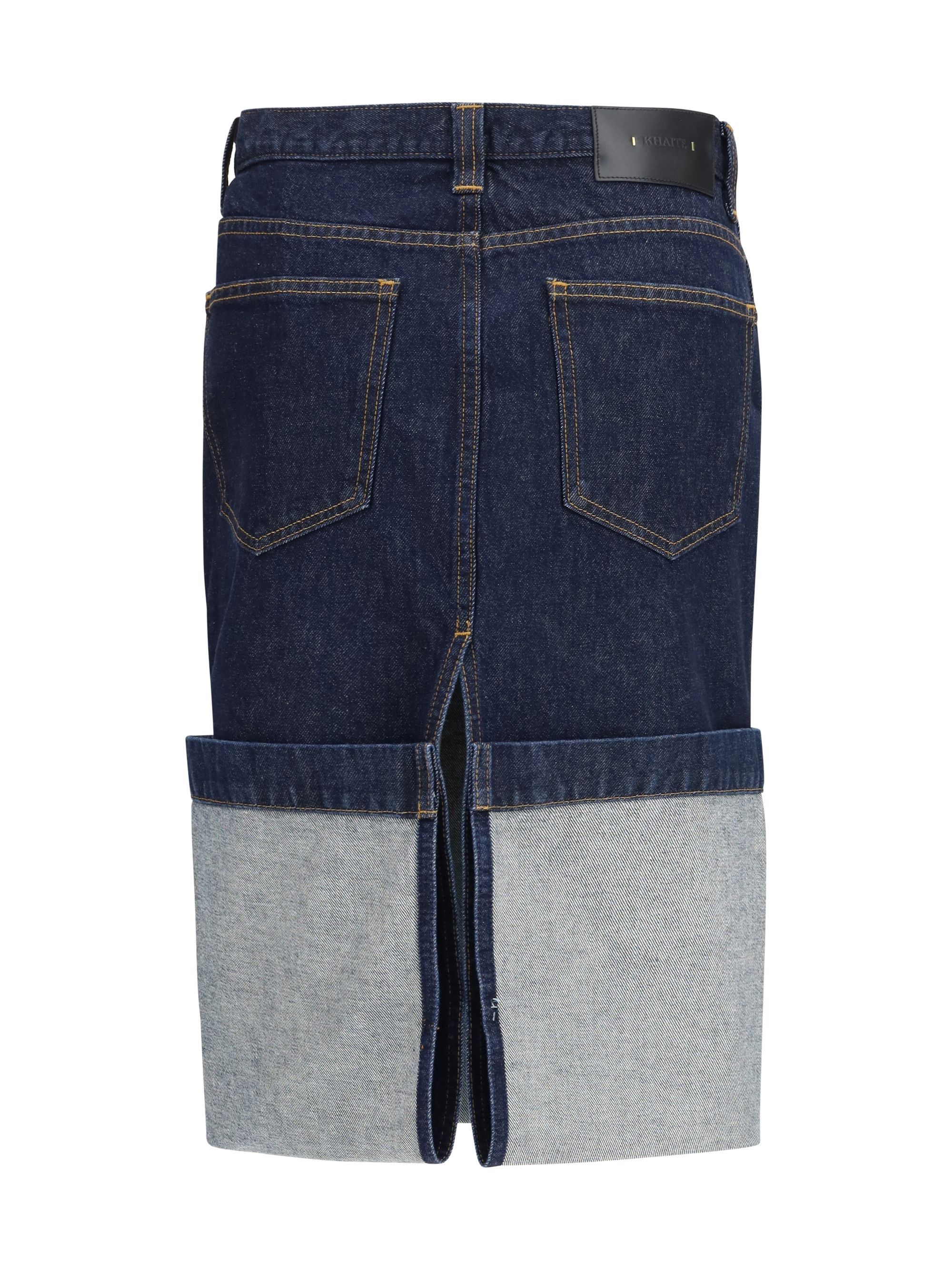 KHAITE Kilian denim Skirt Size 29" - 2 Thumbnail