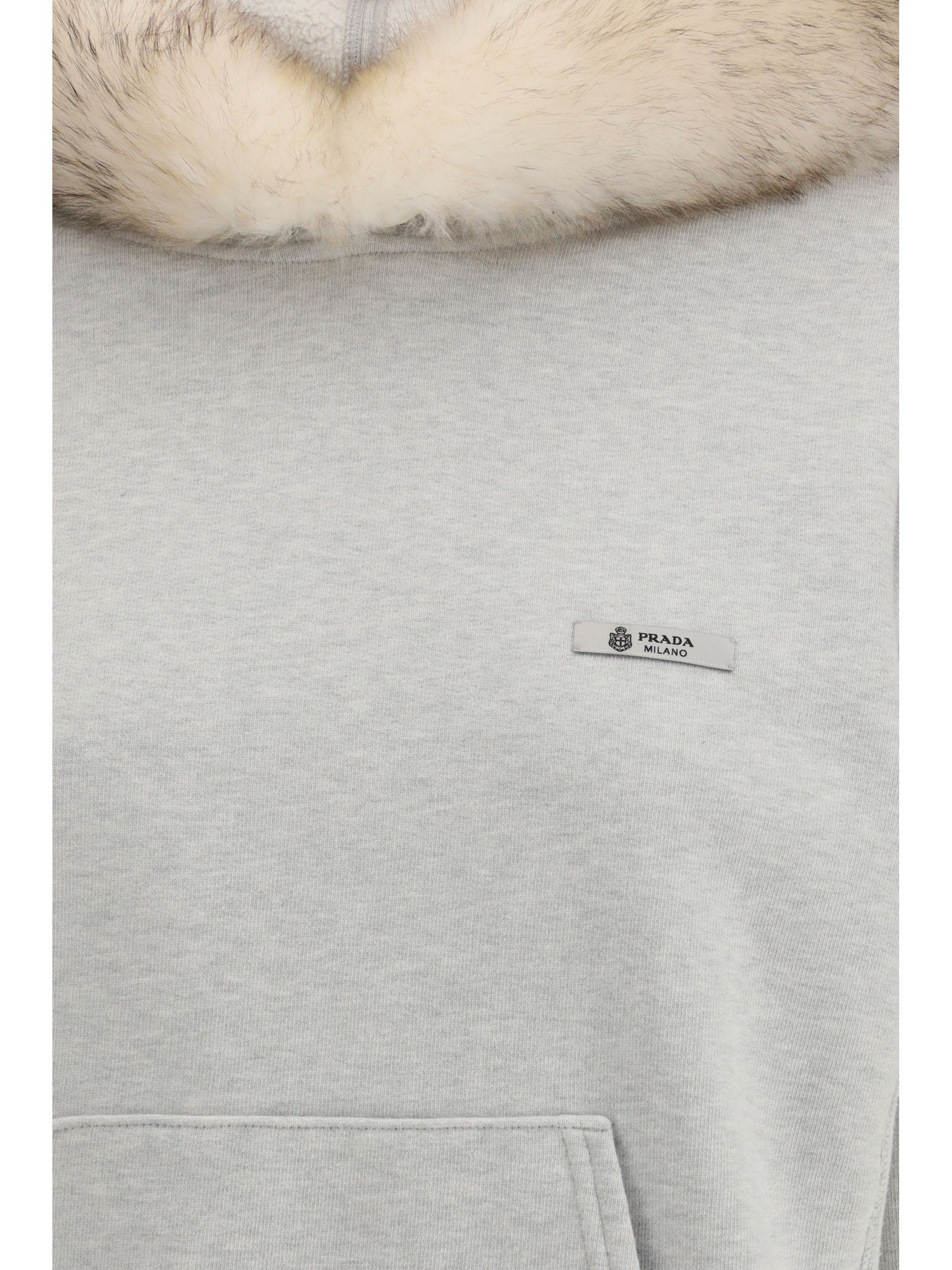 Prada Hoodie features a hood lined in shearling Size S / US 4 / IT 40 - 3 Thumbnail