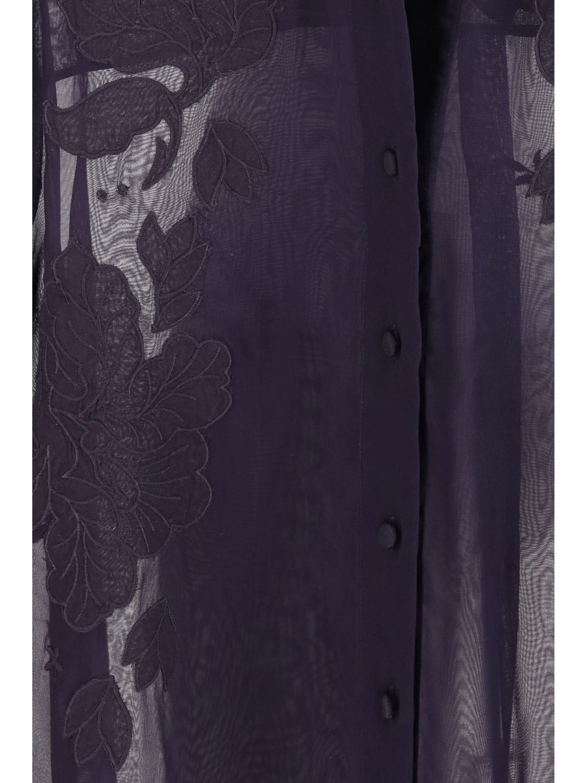 forte_forte Organza Shirt with floral embroidery Size M / US 6-8 / IT 42-44 - 3 Thumbnail