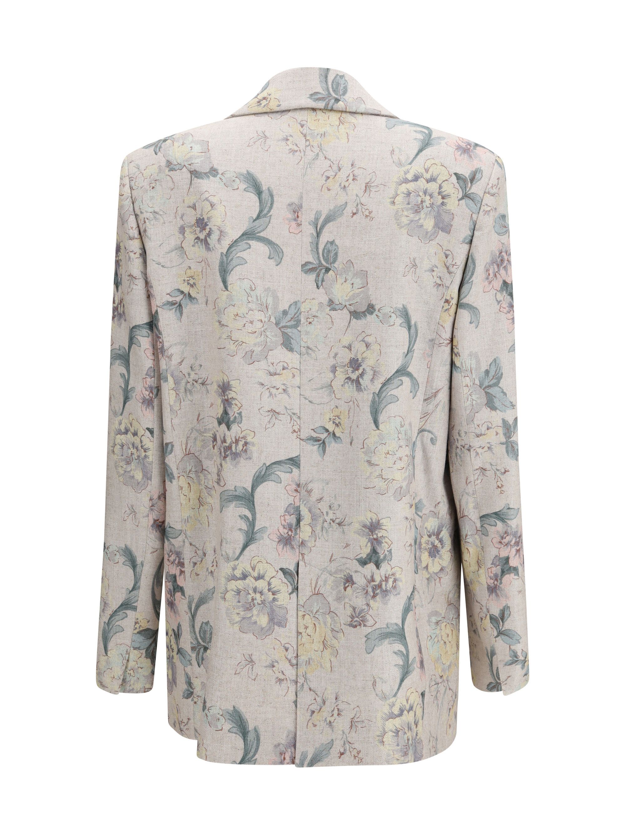 forte_forte “Peonia My Love” hopsack linen-blend Jacket Size S / US 4 / IT 40 - 2 Thumbnail