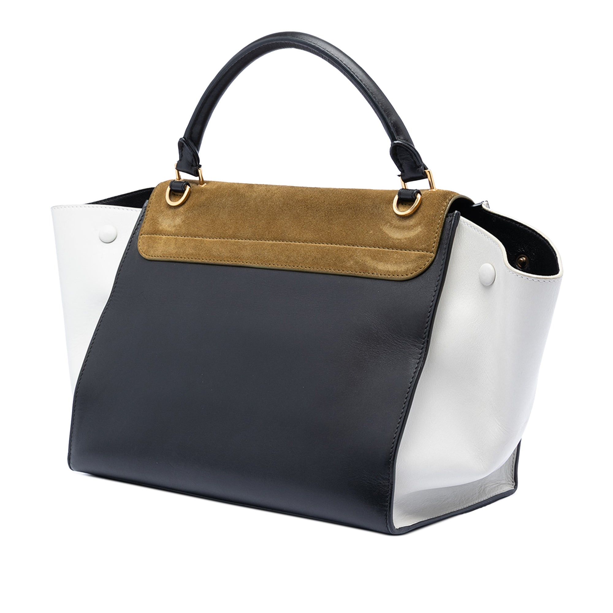 Celine Medium Tricolor Calfskin and Suede Trapeze Satchel Size ONE SIZE - 2 Thumbnail
