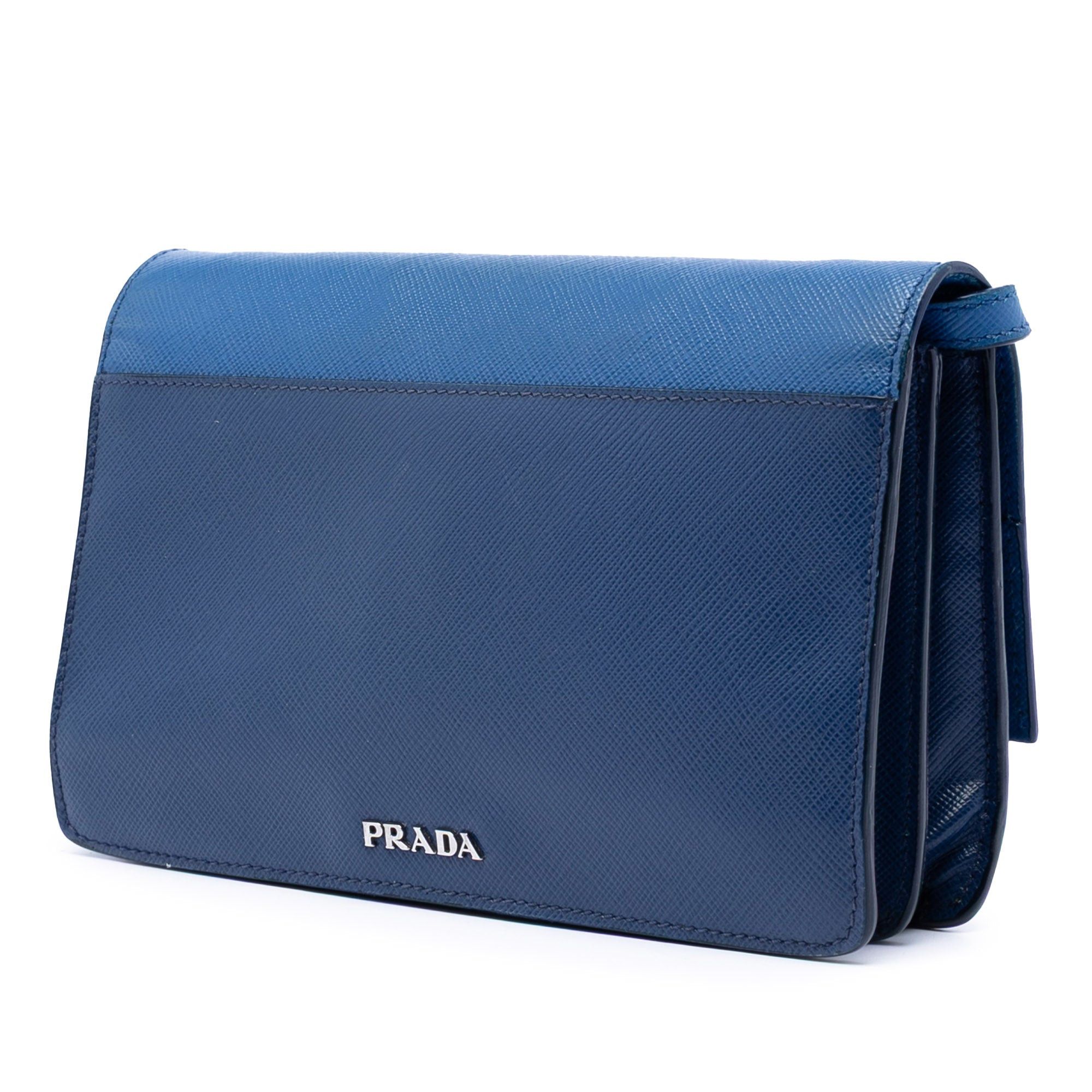 Prada Saffiano Turn Lock Wallet on Strap Size ONE SIZE - 2 Thumbnail