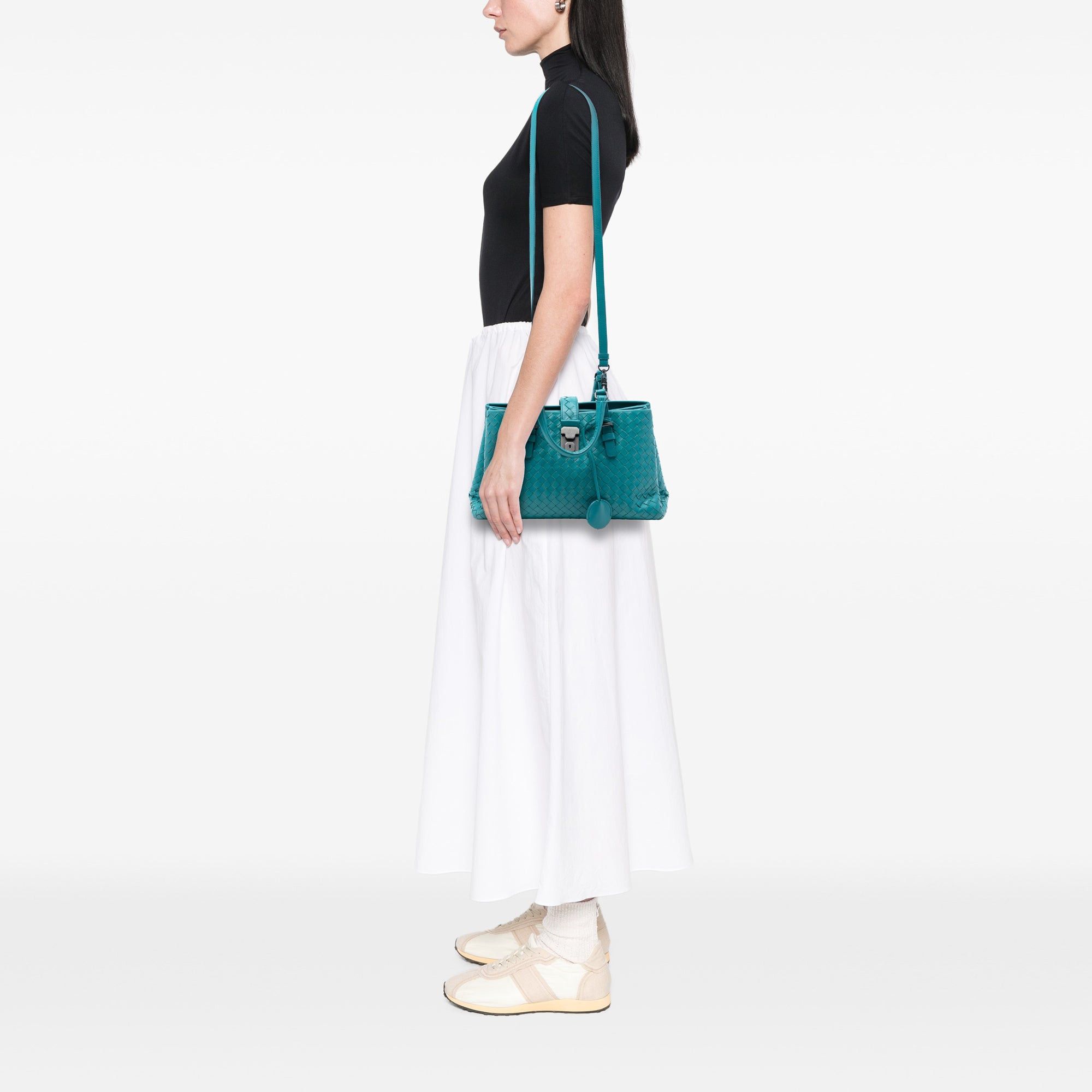 Bottega Veneta Small Nappa Intrecciato Roma Satchel Size ONE SIZE - 7 Thumbnail