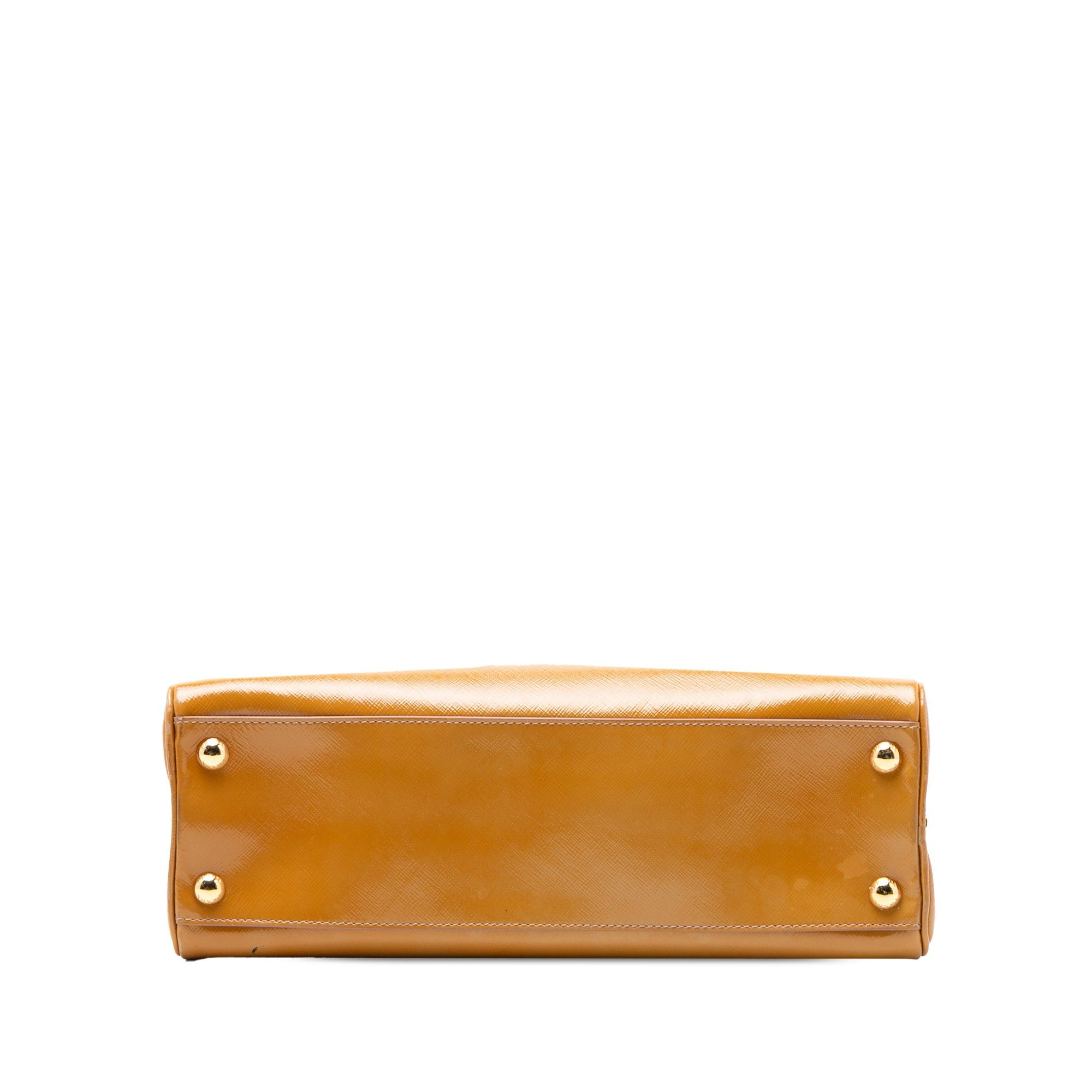 Prada Saffiano Vernice Pyramid Frame Handbag Size ONE SIZE - 3 Thumbnail