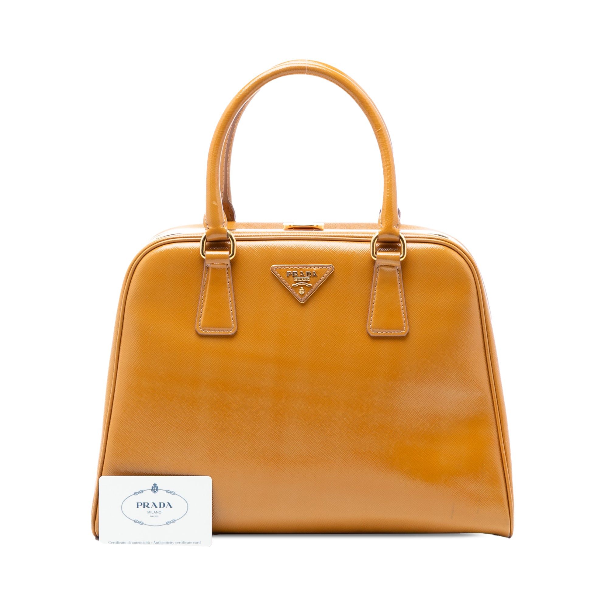 Prada Saffiano Vernice Pyramid Frame Handbag Size ONE SIZE - 7 Thumbnail
