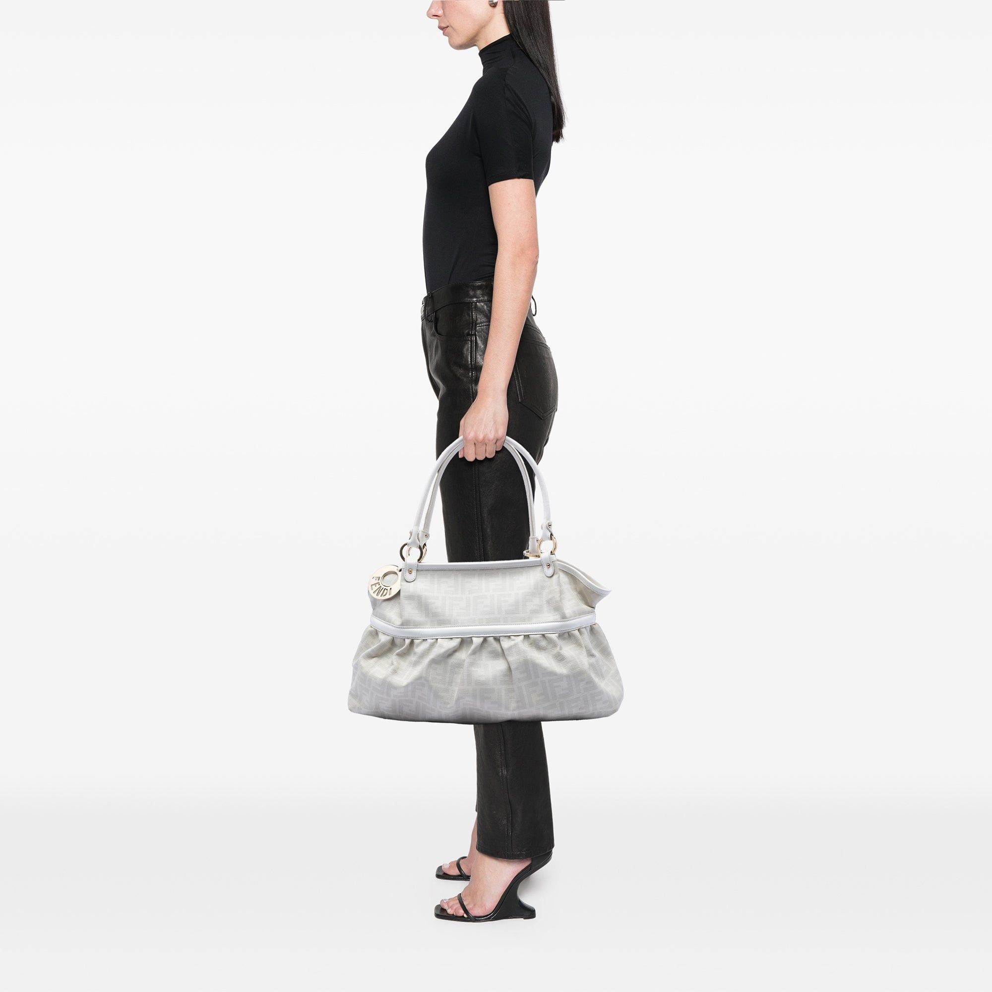Fendi Large Zucca Coated Canvas Chef Shoulder Bag Size ONE SIZE - 7 Thumbnail