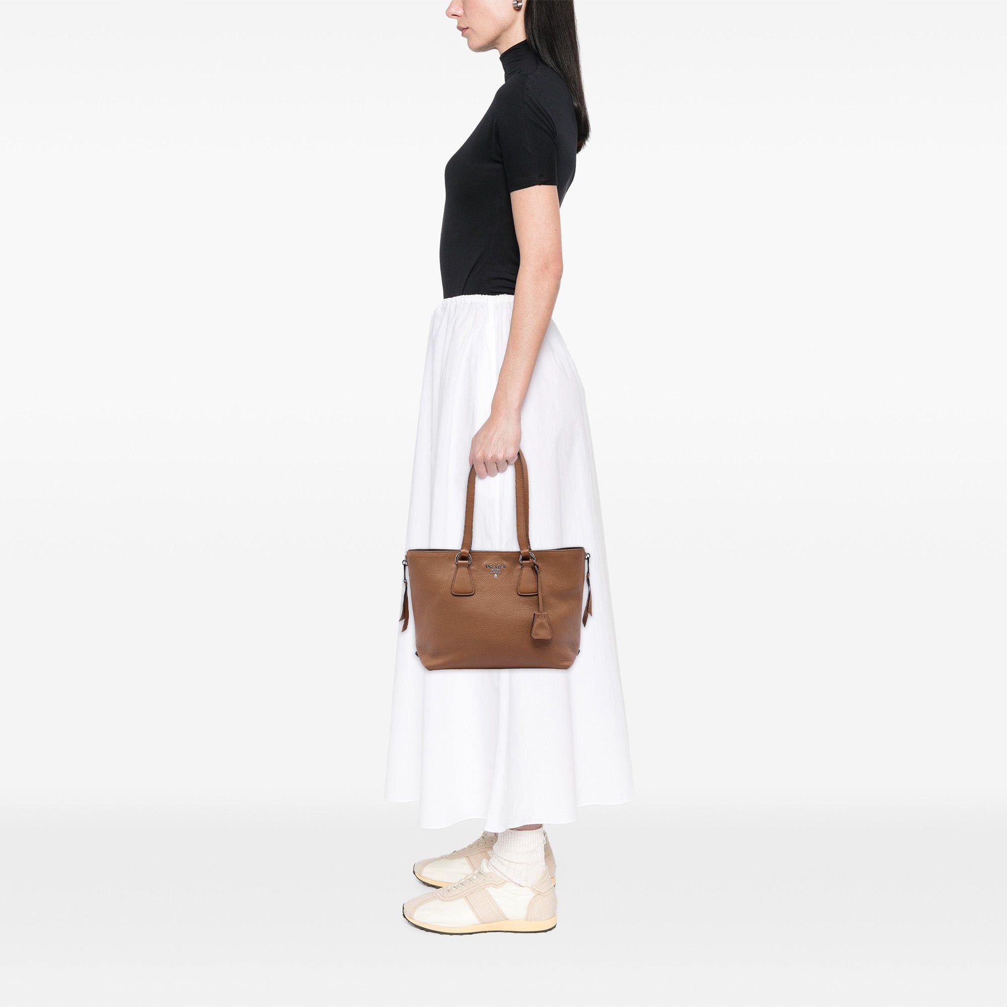 Prada Vitello Phenix Side Zip Shopper Tote Size ONE SIZE - 6 Thumbnail