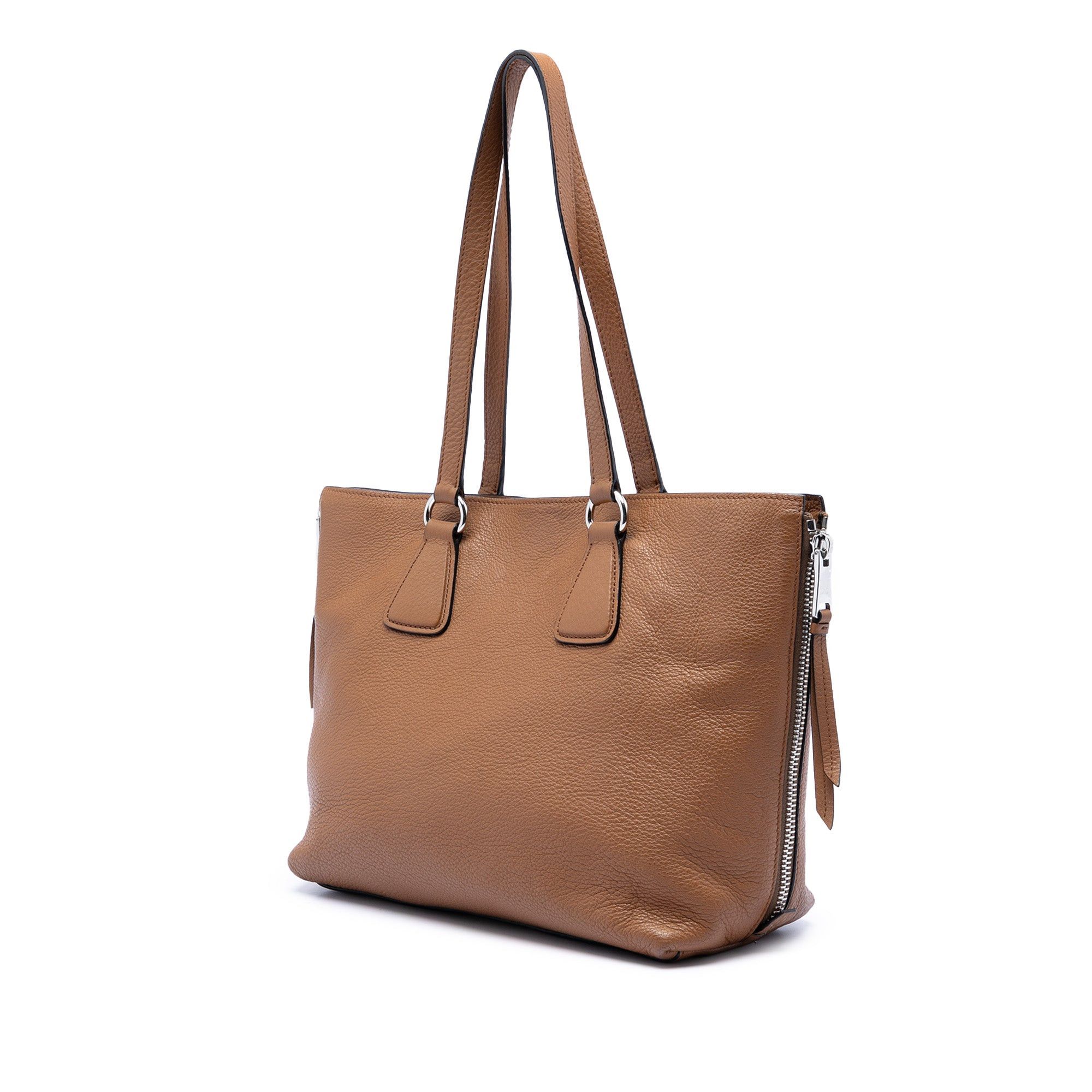 Prada Vitello Phenix Side Zip Shopper Tote Size ONE SIZE - 2 Thumbnail