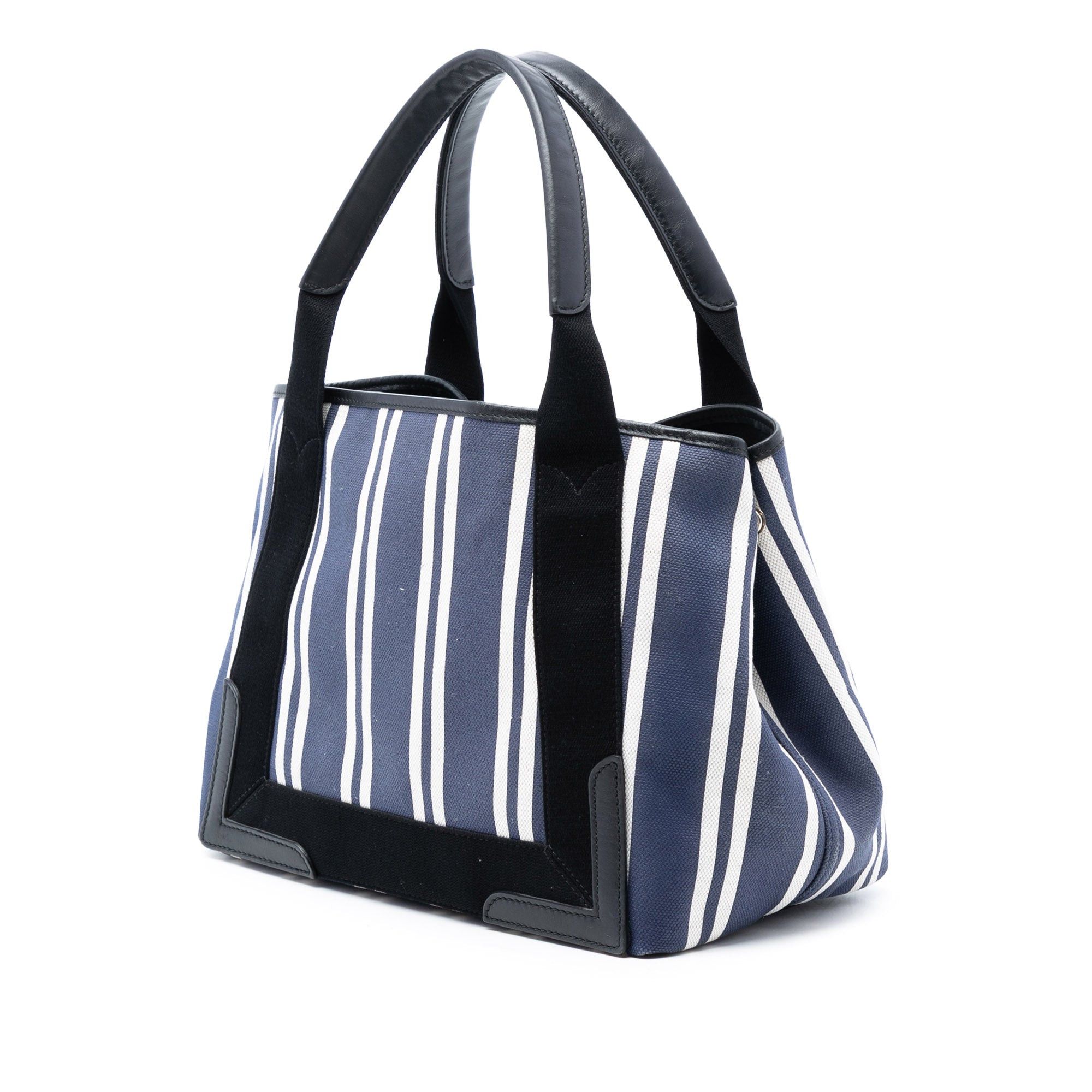 Balenciaga Canvas Striped Navy Cabas S Size ONE SIZE - 2 Thumbnail