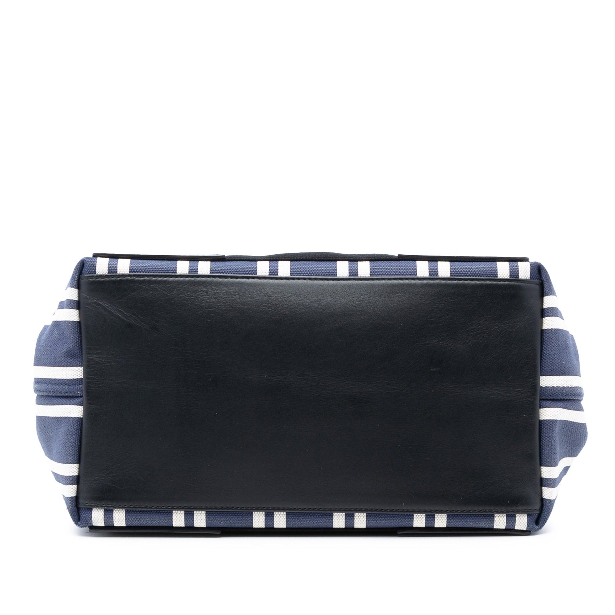 Balenciaga Canvas Striped Navy Cabas S Size ONE SIZE - 3 Thumbnail