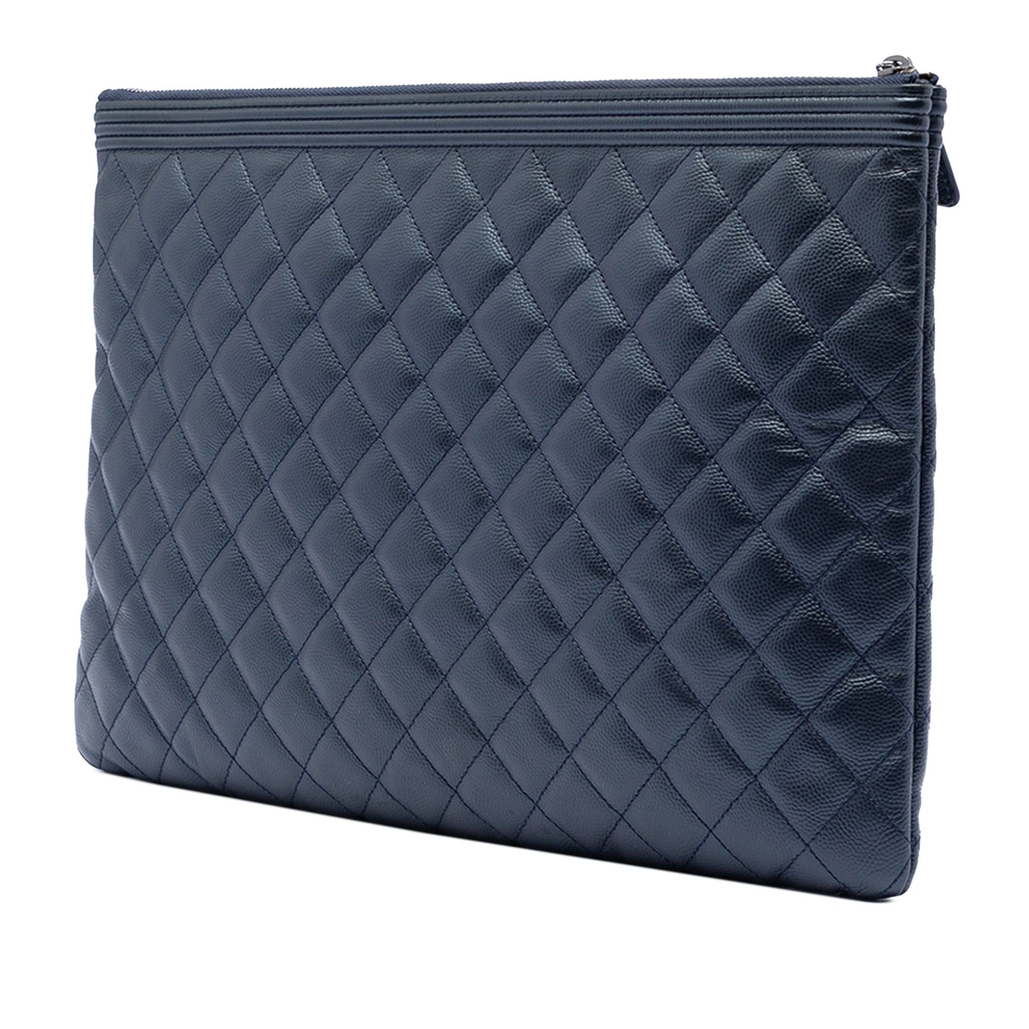 Chanel Large Quilted Caviar Boy O Case Clutch Size ONE SIZE - 2 Thumbnail