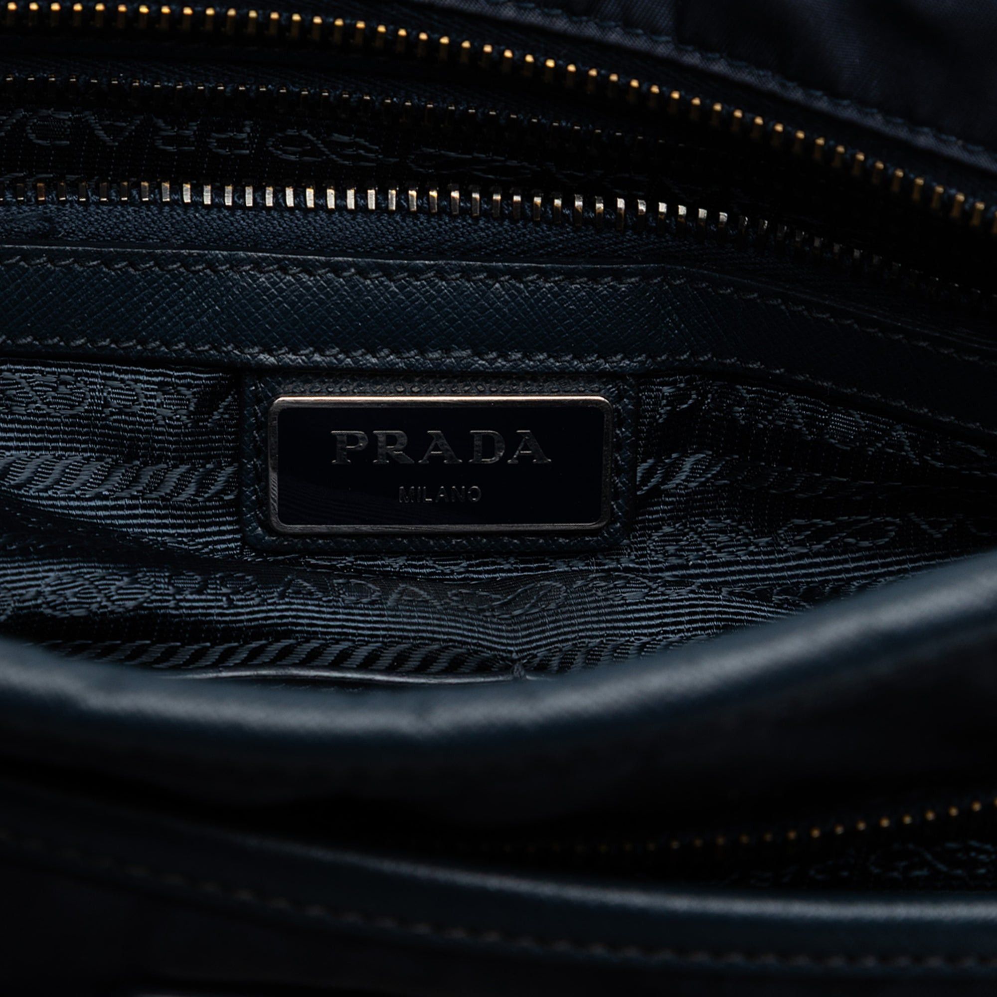 Prada Saffiano Trimmed Tessuto Zip Top Crossbody Size ONE SIZE - 5 Thumbnail