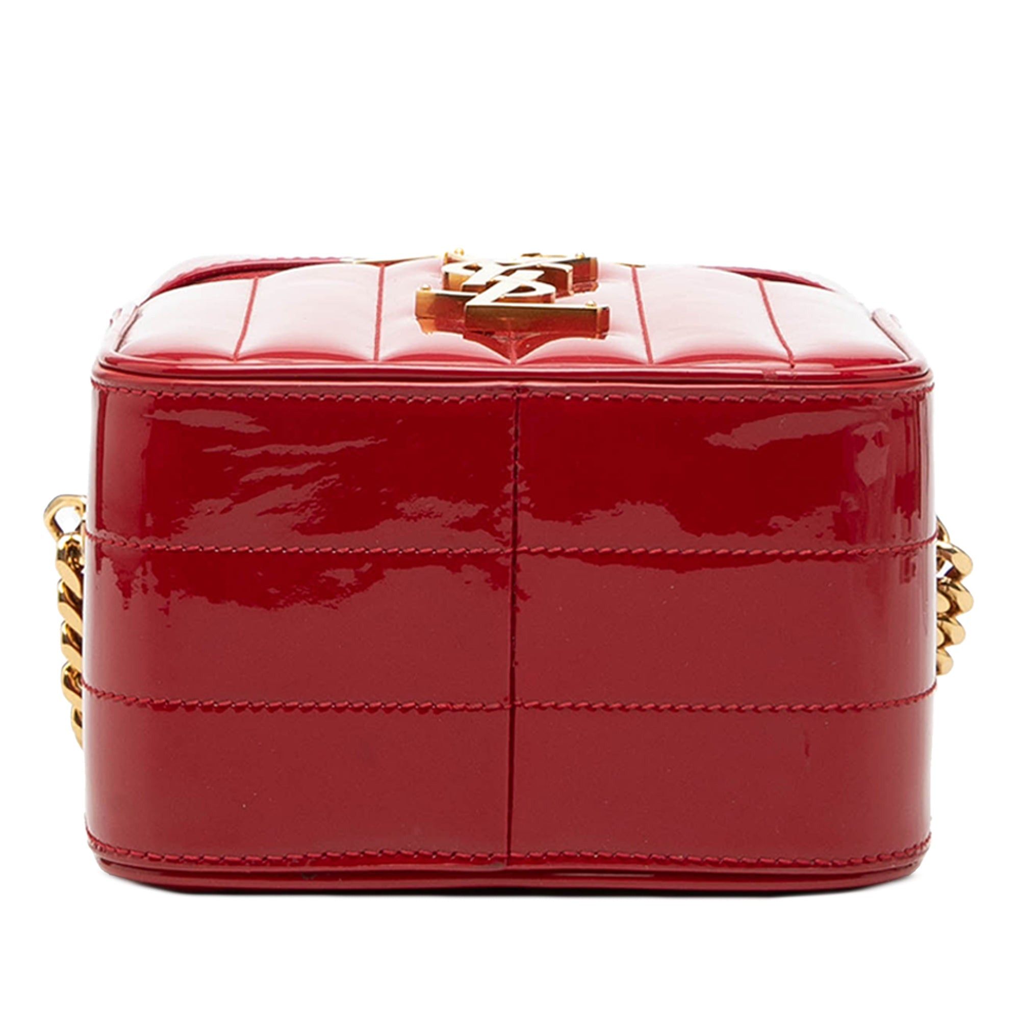 Saint Laurent Paris Matelasse Patent Monogram Vicky Vanity Bag Size ONE SIZE - 3 Thumbnail