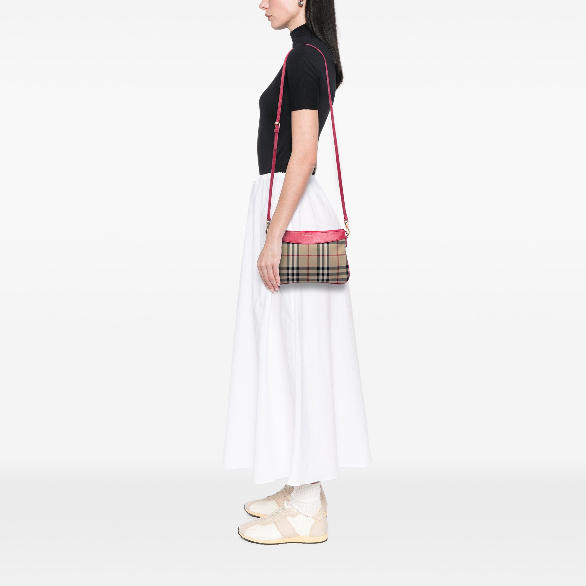 Burberry Haymarket Check Nylon Peyton Crossbody Size ONE SIZE - 6 Thumbnail