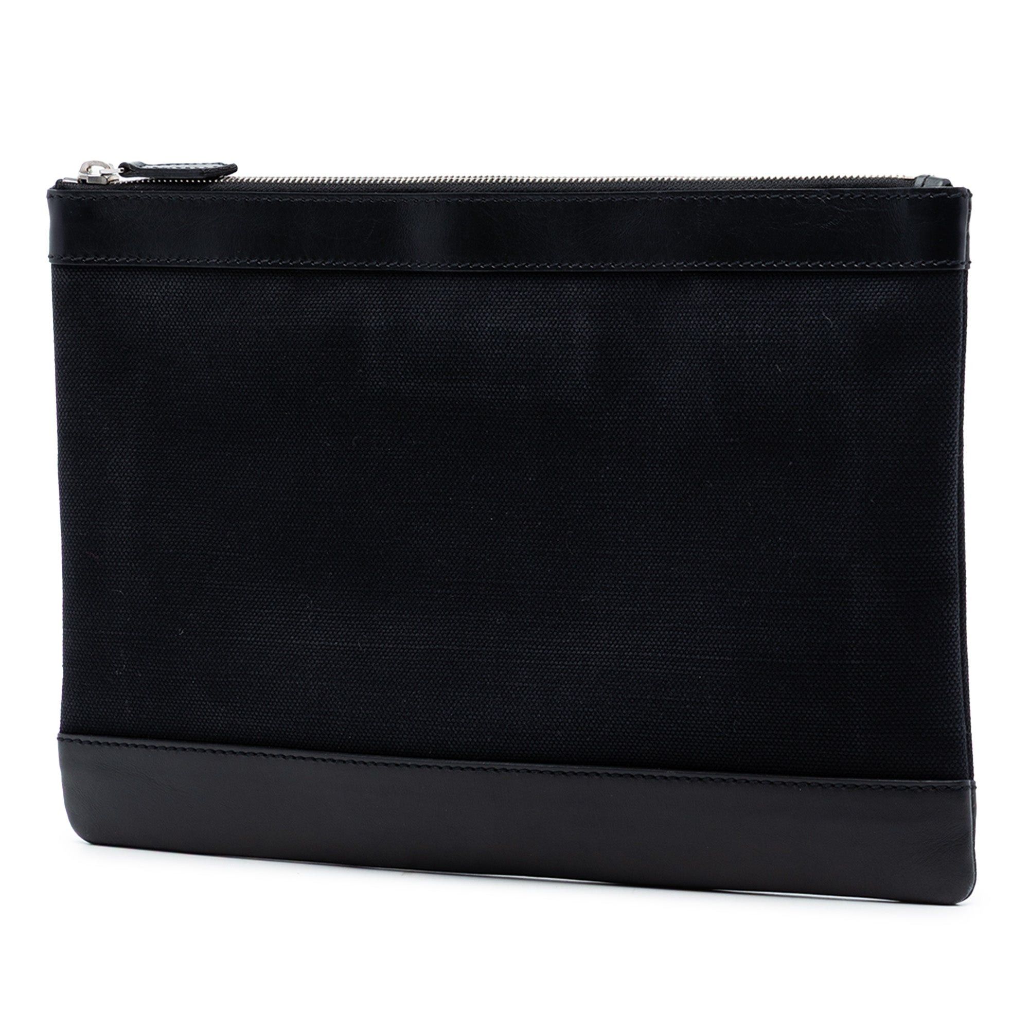 Balenciaga Canvas Navy Clip M Clutch Size ONE SIZE - 2 Thumbnail