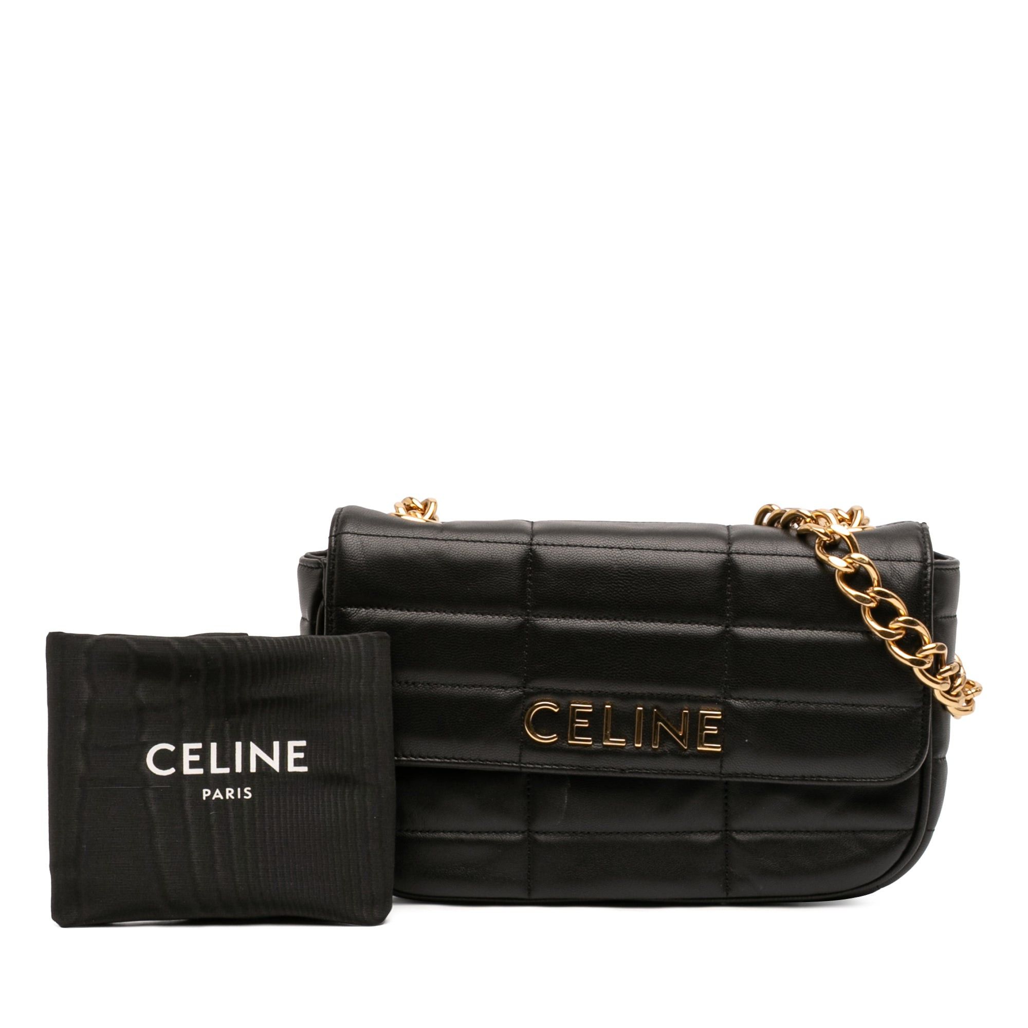 Celine Matelasse Goatskin Monochrome Chain Shoulder Bag Size ONE SIZE - 11 Thumbnail