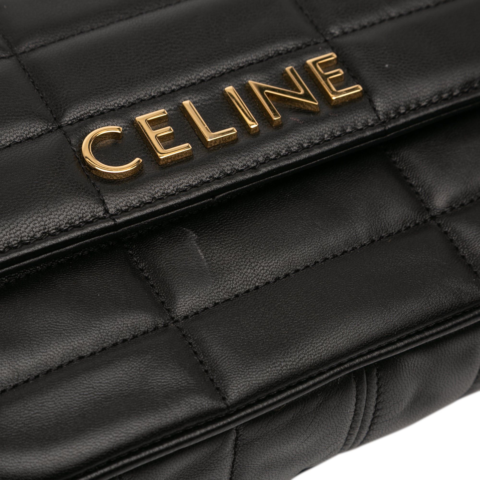 Celine Matelasse Goatskin Monochrome Chain Shoulder Bag Size ONE SIZE - 7 Thumbnail